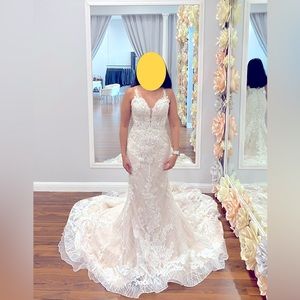 Brand new Kitty Chen Couture gown; Size 0; Color Ivy/champagne/Toffee;